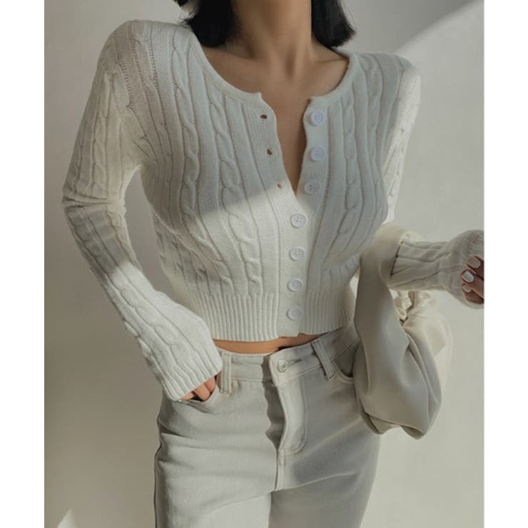 【Jasmine】ケーブル編みニットカーディガン Jasmine Grandif… | aimoha  | 詳細画像2 