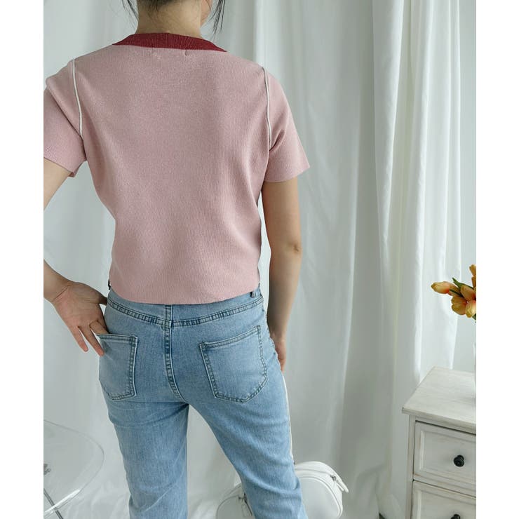 カラフルバインダーネックTシャツ【SS】 | aimoha  | 詳細画像8 