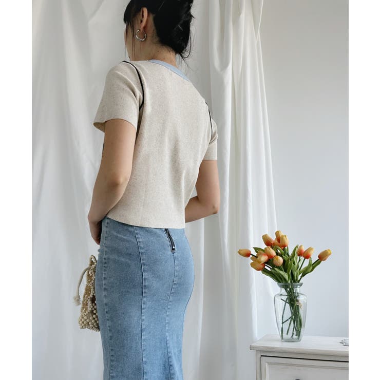 カラフルバインダーネックTシャツ【SS】 | aimoha  | 詳細画像3 