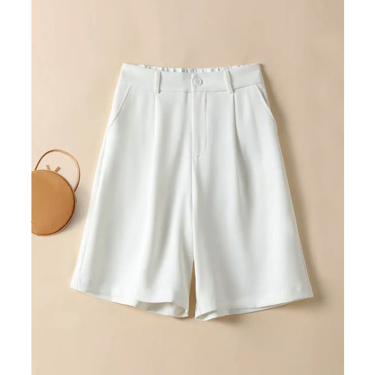 ホワイト | 薄手ハイウエストショートパンツ【SS】 | aimoha 