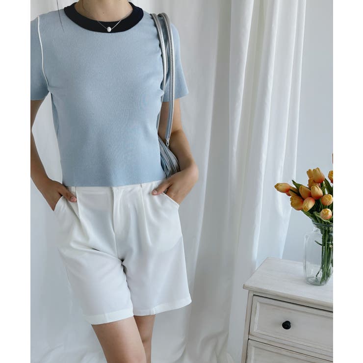 薄手ハイウエストショートパンツ【SS】 | aimoha  | 詳細画像3 