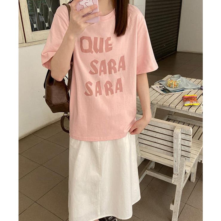 ピンク | BIGシルエットプリント半袖Tシャツ【SS】 | aimoha 