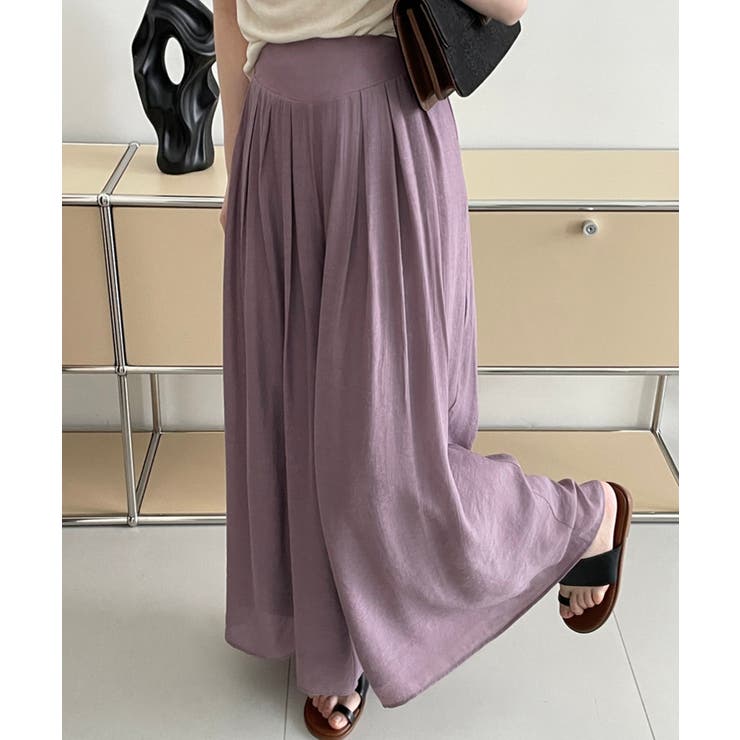 薄手タックワイドパンツ | aimoha  | 詳細画像14 