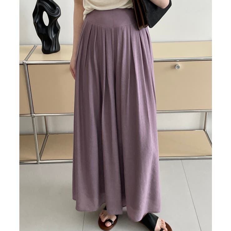 薄手タックワイドパンツ | aimoha  | 詳細画像15 