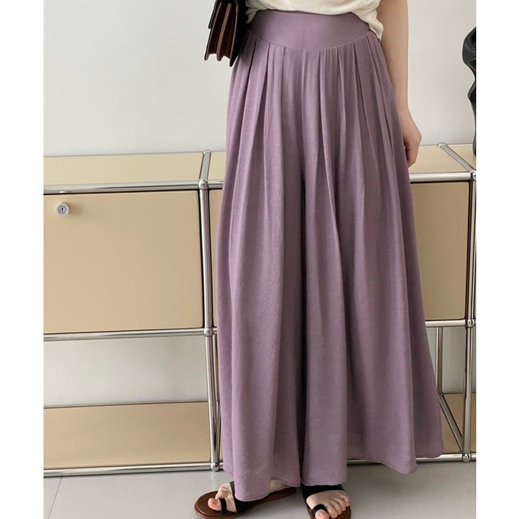 薄手タックワイドパンツ | aimoha  | 詳細画像24 