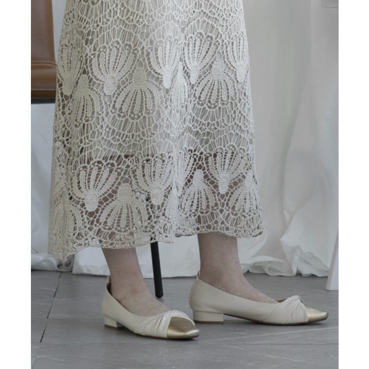 オフホワイト | ◯【BANICO】クロスデザイン パンプス | aimoha 