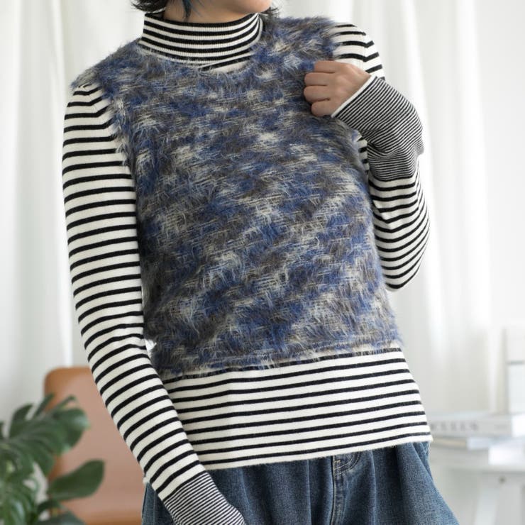 ◯【BANICO】ミックスカラーベスト | aimoha  | 詳細画像1 