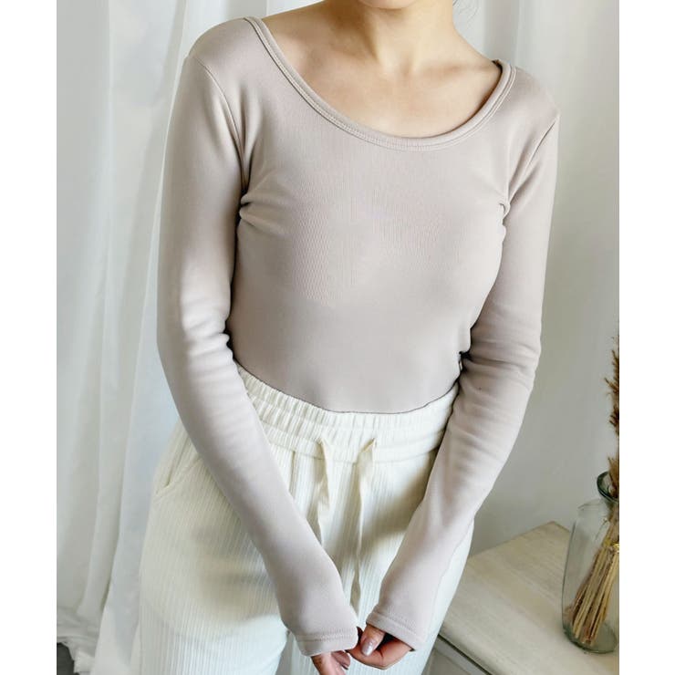 【Aimoha】Uネック裏起毛インナートップス【AW】 | aimoha  | 詳細画像2 