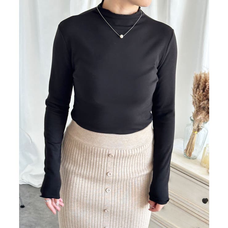 aimoha/フリル裏起毛裏ボアインナートップス ハイネック【AW】 | aimoha  | 詳細画像15 