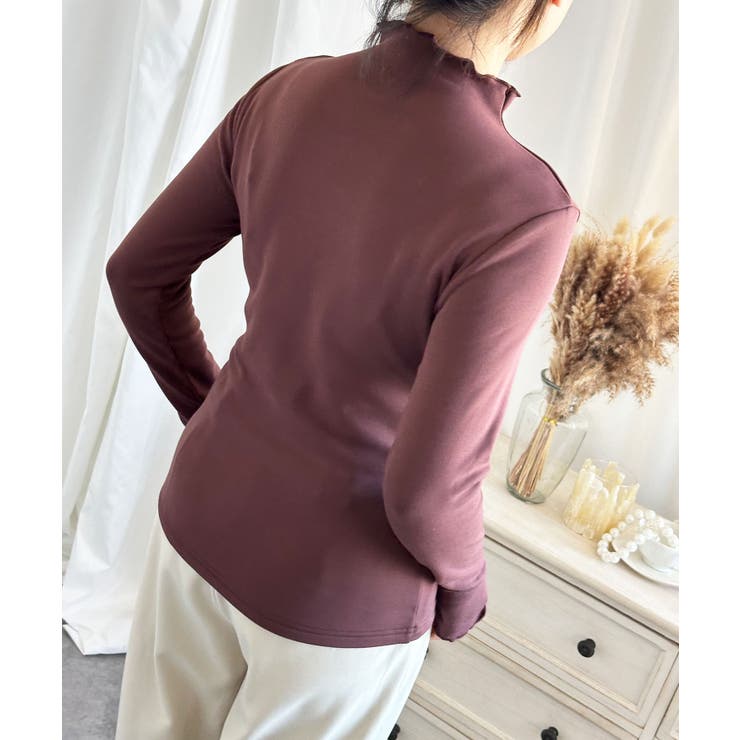 aimoha/フリル裏起毛裏ボアインナートップス ハイネック【AW】 | aimoha  | 詳細画像6 