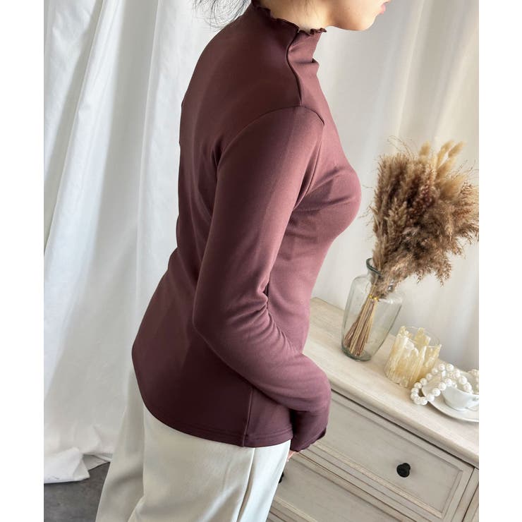 aimoha/フリル裏起毛裏ボアインナートップス ハイネック【AW】 | aimoha  | 詳細画像7 