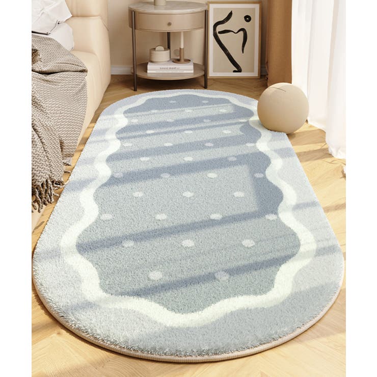 ブルー | ◯aimoha home爽やかロングラグ | aimoha 