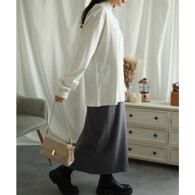 ハイネック プリントロンT カレッジTシャツ | aimoha  | 詳細画像10 