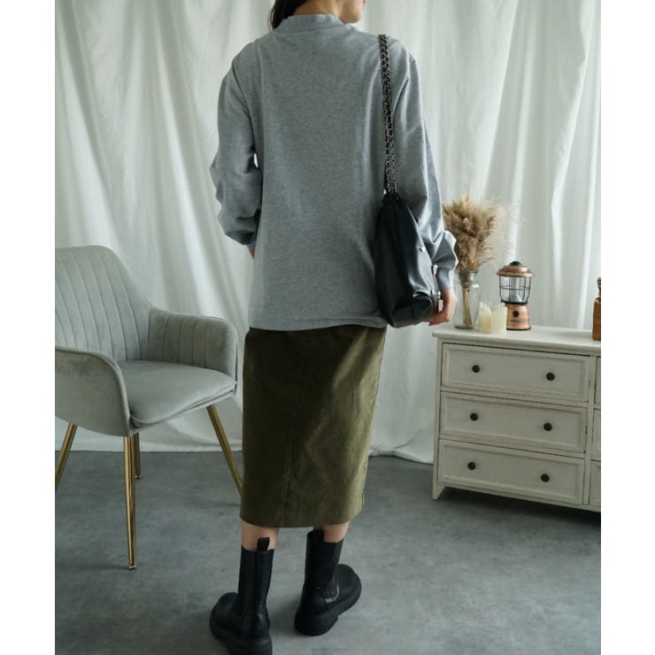 ハイネック プリントロンT カレッジTシャツ | aimoha  | 詳細画像20 