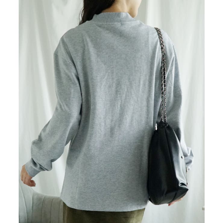ハイネック プリントロンT カレッジTシャツ | aimoha  | 詳細画像23 