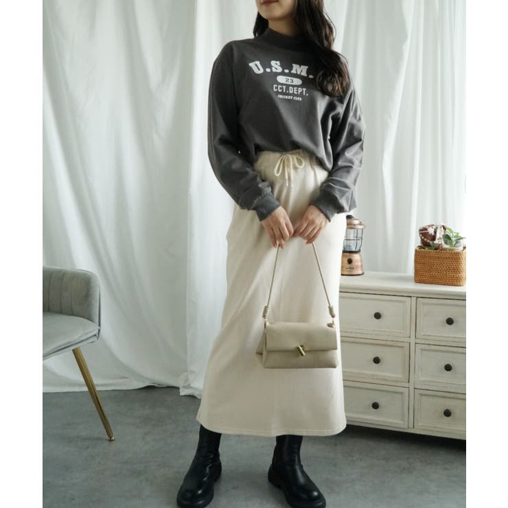 ハイネック プリントロンT カレッジTシャツ | aimoha  | 詳細画像25 