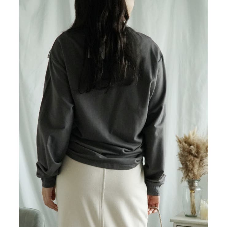 ハイネック プリントロンT カレッジTシャツ | aimoha  | 詳細画像29 