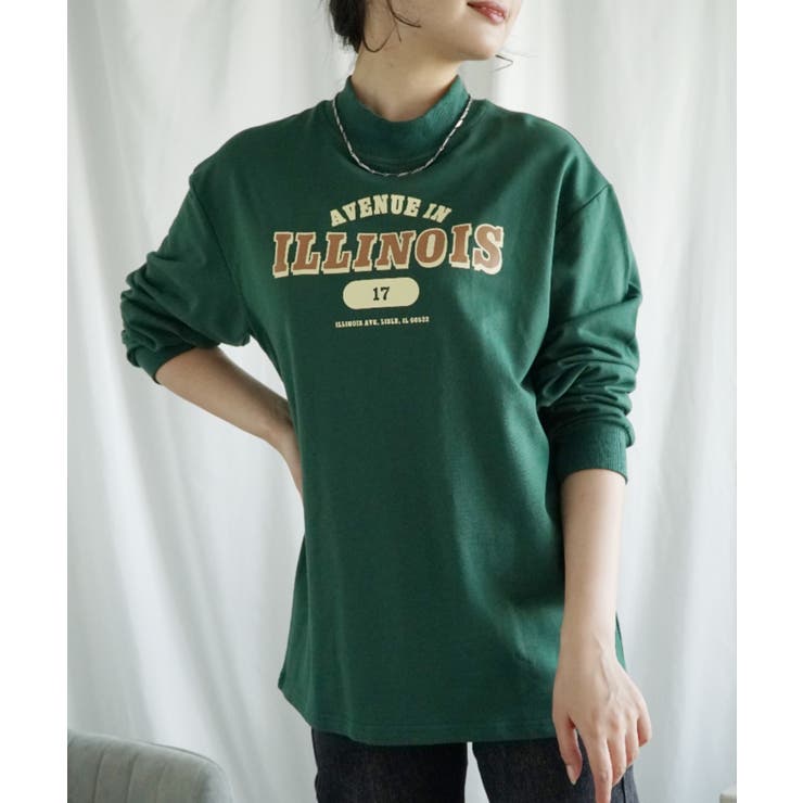 ハイネック プリントロンT カレッジTシャツ | aimoha  | 詳細画像42 
