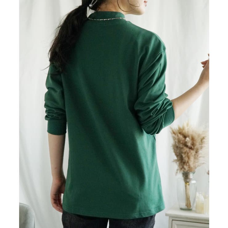 ハイネック プリントロンT カレッジTシャツ | aimoha  | 詳細画像44 