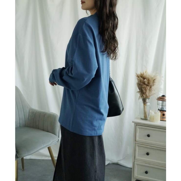 ハイネック プリントロンT カレッジTシャツ | aimoha  | 詳細画像50 