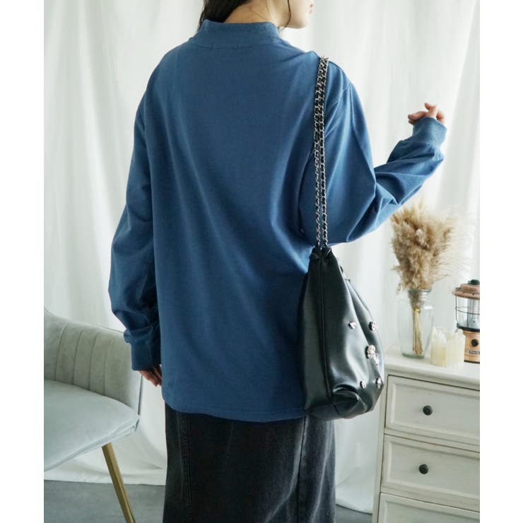 ハイネック プリントロンT カレッジTシャツ | aimoha  | 詳細画像51 