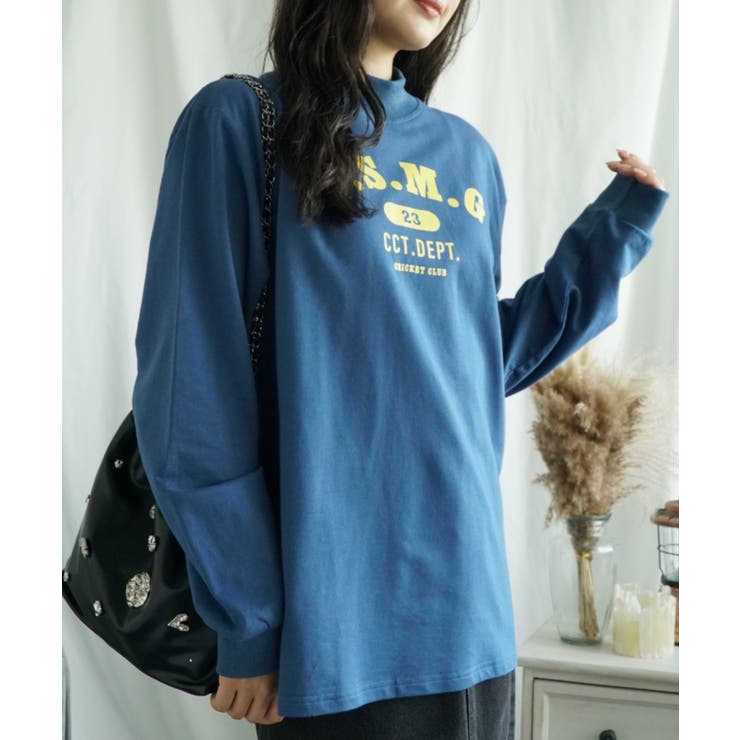 ハイネック プリントロンT カレッジTシャツ | aimoha  | 詳細画像52 