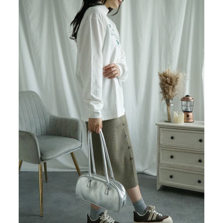 ハイネック プリントロンT カレッジTシャツ | aimoha  | 詳細画像58 