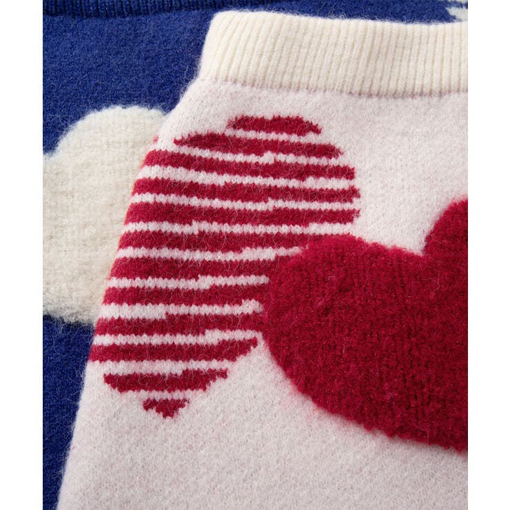 【HOOK】for girls ハート立体刺繍ニットミニスカートセットアップ可能… | HOOK | 詳細画像12 