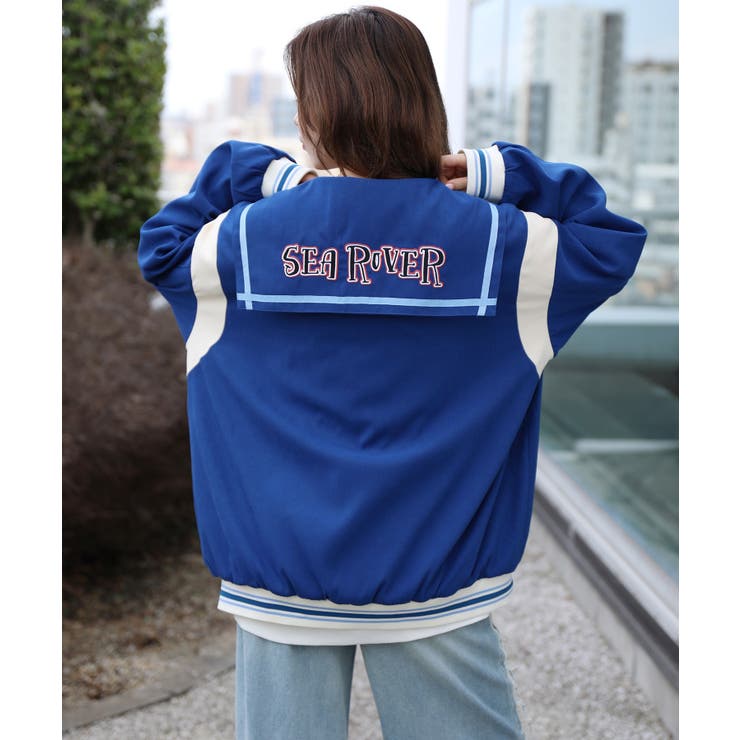 HOOK original リバーシブルセーラーカラーブルゾンジャケット