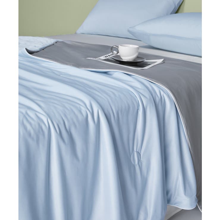 ブルー | 冷感シルクブランケット 大きさ200×180 | aimoha 