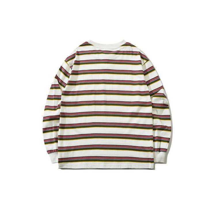 HOOK  original  アメカジワンポイント刺繍マルチボーダー長袖カット… | HOOK | 詳細画像3 