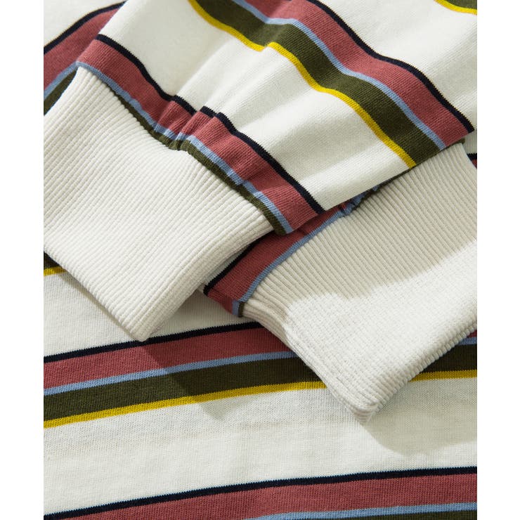 HOOK  original  アメカジワンポイント刺繍マルチボーダー長袖カット… | HOOK | 詳細画像9 