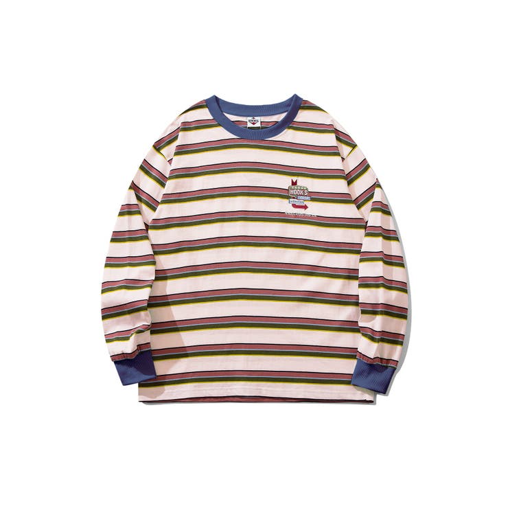 HOOK  original  アメカジワンポイント刺繍マルチボーダー長袖カット… | HOOK | 詳細画像6 