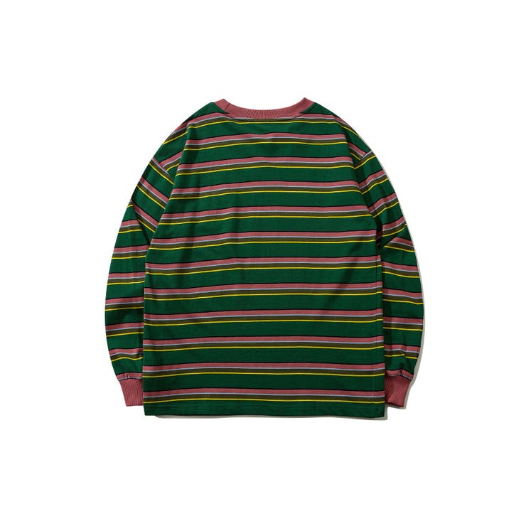 HOOK  original  アメカジワンポイント刺繍マルチボーダー長袖カット… | HOOK | 詳細画像5 