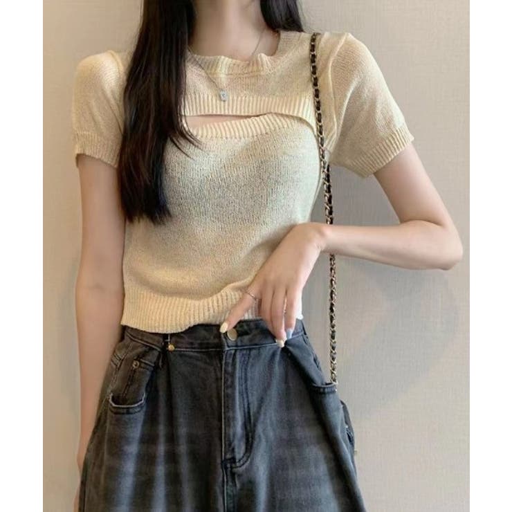 「Jasmine」胸あきデザイン半袖トップス Jasmine Grandiflo… | aimoha  | 詳細画像34 