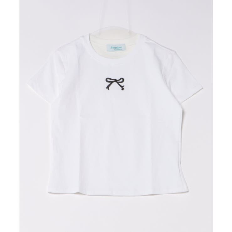 「Jasmine」リボン刺しゅう半袖Tシャツ Jasmine Grandiflo… | aimoha  | 詳細画像13 