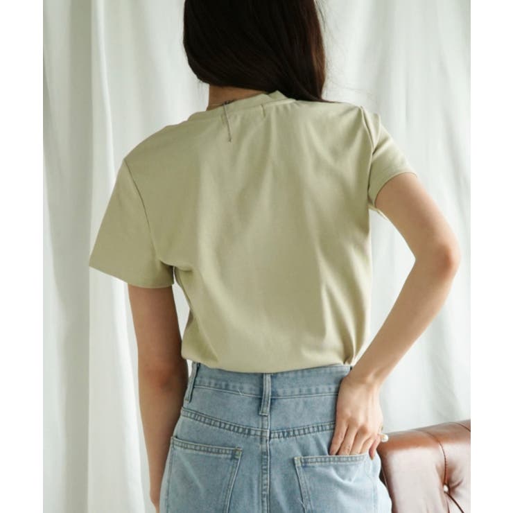 「Jasmine」リボン刺しゅう半袖Tシャツ Jasmine Grandiflo… | aimoha  | 詳細画像4 