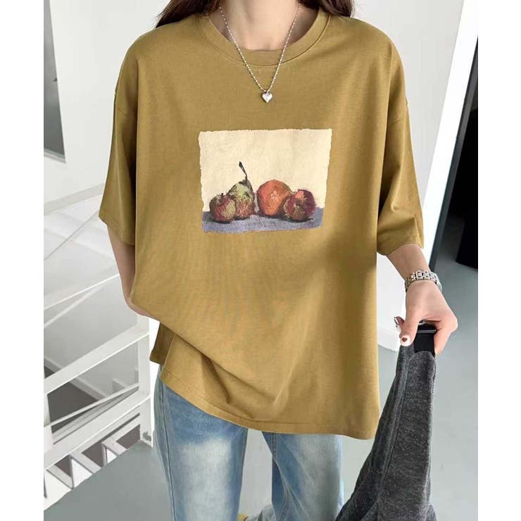 グリーン | ヴィンテージ風プリントTシャツ | aimoha 