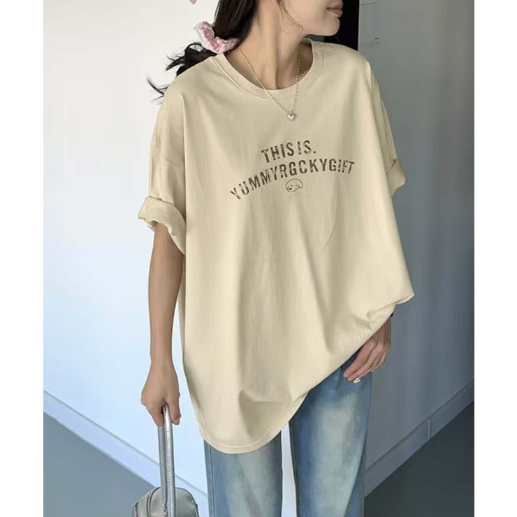 イエロー | メッセージプリントTシャツ | aimoha 