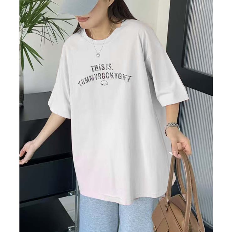 ホワイト | メッセージプリントTシャツ | aimoha 