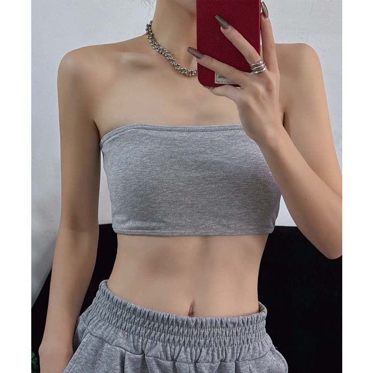 シンプルなバンドゥトップ チューブトップ | aimoha  | 詳細画像12 