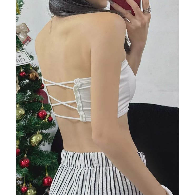 カップ付きバンドゥトップ チューブトップ | aimoha  | 詳細画像17 