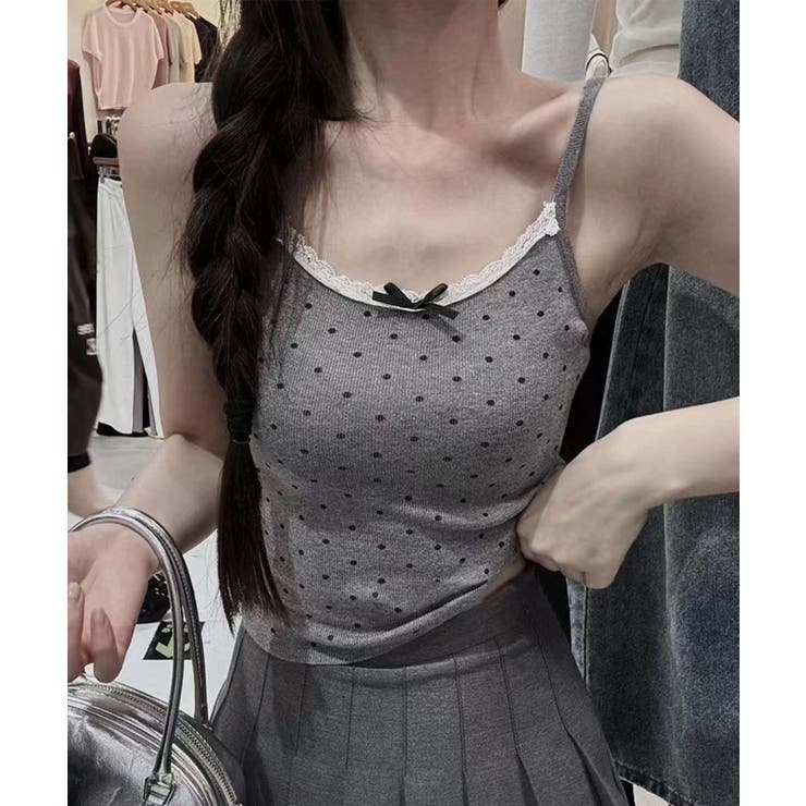 ドット柄リボン付きキャミソール | aimoha  | 詳細画像12 