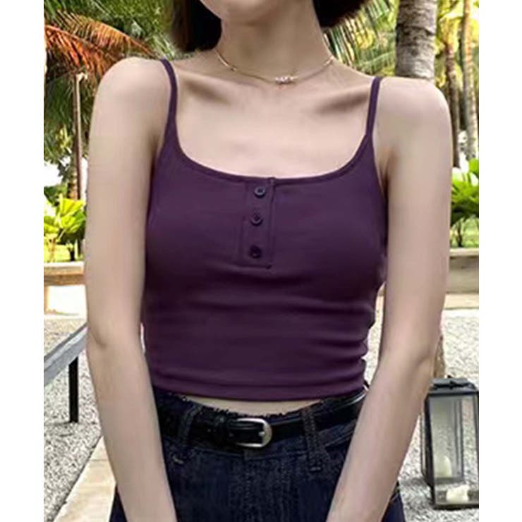 フロントボタン付きキャミソール | aimoha  | 詳細画像3 