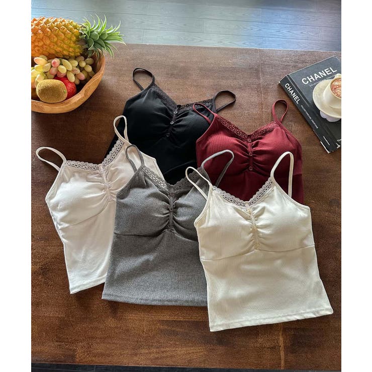 ギャザーデザインキャミソール | aimoha  | 詳細画像15 