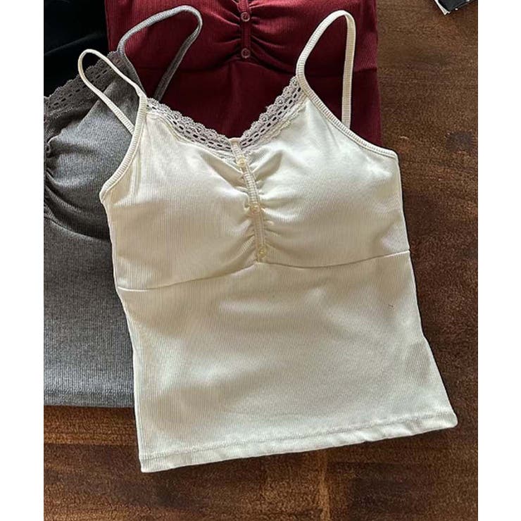 オフホワイト | ギャザーデザインキャミソール | aimoha 