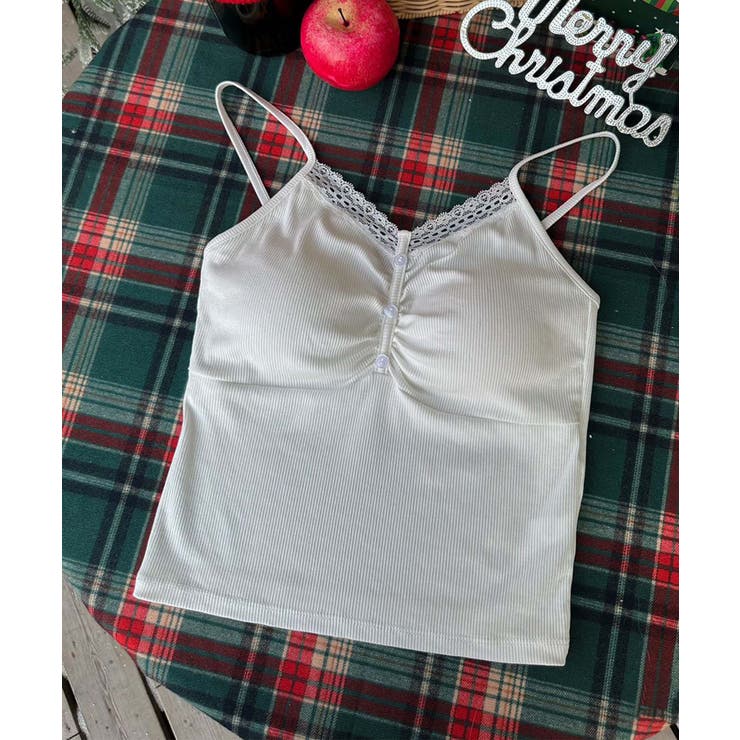 ホワイト | ギャザーデザインキャミソール | aimoha 