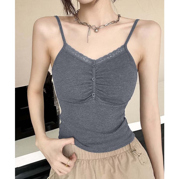 ギャザーデザインキャミソール | aimoha  | 詳細画像4 