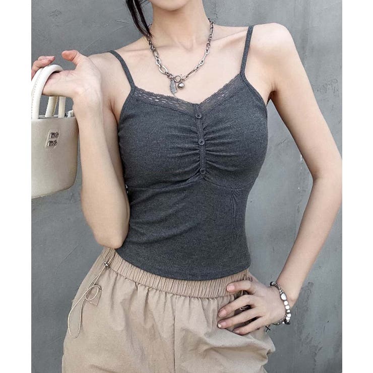 ギャザーデザインキャミソール | aimoha  | 詳細画像8 