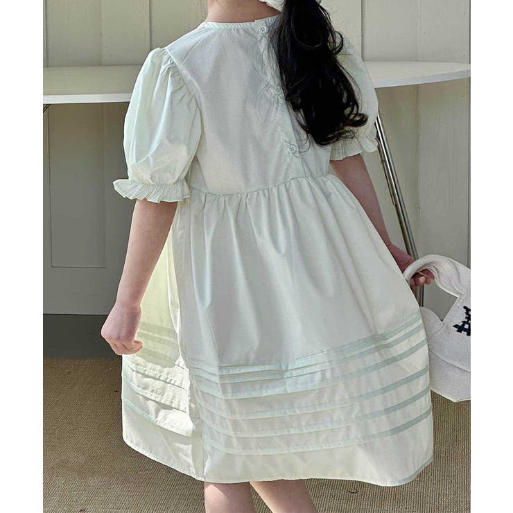 【aimoha-KIDS-】ボリュームスリーブワンピース | aimoha kids | 詳細画像10 